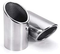 Tubo Escape Para Q5 A1 A3 A5 A4 B8 Coche Tapas Escape 2 Unids Car Trasero Silenciador Tubería Tubo Acero Inoxidable 76 Cm Diámetro(Cromo)