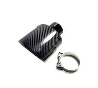 Tubo Escape Para Tubos Silenciador Carbono Universales, Embellecedores Tubo Escape Puntas Escape Negras Carbono Inclinadas Ovaladas Punta Escape Silenciador Brillante Tubo Cola Coche(51MM-115MM Oval)