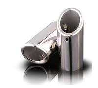 Tubo Escape Pieza De Coche para Serie 5 520i 523i 525i F10 F11 F07 2 Piezas Silenciador De Escape Cubierta Tubo De Acero Inoxidable Turbocompresor Coche(2pcs bevelSilver)