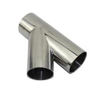 Tubo Escape Punta Automóvil Tubo De Escape Universal De Acero Inoxidable 304 Conexión De Silenciador Soldado Tipo De Instalación De Tubería Tubo Soldado De Tres Vías(45mm)