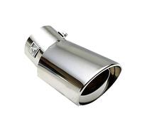 Tubo Escape Punta De Escape Universal Redonda De Acero Inoxidable Para Volvo V40 V60 Cualquier Coche S40 S60 S80 XC60 XC90 Silbato Escape Coche(Bend)