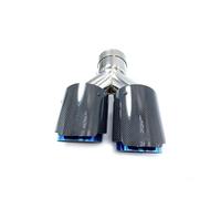 Tubo Escape Punta De Silenciador De Escape Doble Azul Universal Para Automóvil Para Serie 3 W222 E701 Silbato Escape Coche(ID 67mm-OD 89mm)