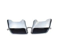 Tubo Escape Punta Escape Automóvil Para 2018-2022 Para Range Para Rover Sport 30 T Coche Boca Cuadrada Negro Silenciador Tubo Escape Punta Boquilla(Silvery Matte)