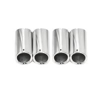 Tubo Escape Puntas escape para X6 G06, para M40i para M50i, silenciador de tubo de acero inoxidable, boquilla para coche (2019-2024) Adaptador Tubo Escape(Plata)