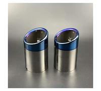 Tubo Escape Silbato Para A1 A3 A4 A5 A6 Q3 A8 2009-2019 Tabla Escape Coche 1 Par Acero Inoxidable Cola Recta Tips 80mm Inlet(Blue 2pc)