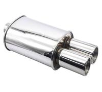 Tubo Escape Silbato Tubo Escape 63 Mm Salida Doble Entrada Tubos Silenciador Automóvil Sistema Silenciadores Deportivos Carreras Turbo Sound Boost(XH-EP052-SL)