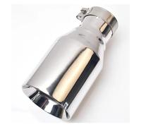 Tubo Escape Silenciador Automóvil Silenciador Borde Biselado Universal Acero Inoxidable 304 Para Coche R Extremo Tubo Escape Brillante Corte Plano(ID 57 OD 101 MM)