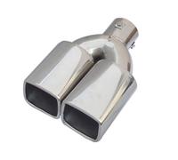 Tubo Escape Silenciador Coche Punta Escape Salida Dual Boca Cuadrada Acero Inoxidable 235mm KISSGPIPOL