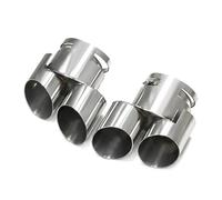 Tubo Escape Silenciador De Escape De Acero Inoxidable Para X5 G05 X6 G06 X7 G07 Sin Puntas Soldadura 1 Par Puntas Escape Cuádruples Silbato Escape Coche(Plata)