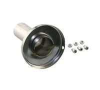 Tubo Escape Silenciador De Escape De Coche Universal No Ajustable 73/87 /98mm Silencio Reducir El Ruido Silenciador De Punta Redonda Cromo Inoxidable Silenciador(SL 89)