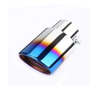 Tubo Escape Silenciador escape universal coche con moldura cromada parte trasera coche accesorios modificados Adaptador Tubo Escape(BlueA)