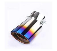 Tubo Escape Silenciador escape universal coche con moldura cromada parte trasera coche accesorios modificados Adaptador Tubo Escape(BlueB)