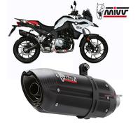 MIVV Silenciador Escape Suono B.033.L9 Sport Sound Acero inoxidable Negro BMW F 750/850 GS 2018-2024