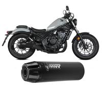 Tubo Escape Silenciador MIVV HR-1 Inox Negro larga Carb HONDA CMX 500 2022 2024