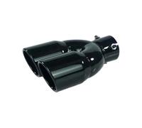 Tubo escape Silenciador tubo escape trasero doble cañón acero inoxidable con entrada 63 mm salida de 76 mm coche universal. Tubo escape coche(C Straight)