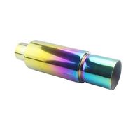 Tubo Escape Silenciador Universal Acero Inoxidable Motocicleta Coche Tubo Escape Con Identificación 51MM 57MM 63MM Salida 90mm Sistemas Escape Con Estilo Punta Silenciador(COLORFUL 51MM)