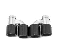 Tubo Escape Trasero Coche Para 535i 535d F10 F11 Para M5 Look Tubo Escape Cuádruple Silenciador Acero Inoxidable 1 Par Punta(Carbon FiberA)