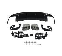 Tubo Escape Trasero Difusor Trasero Negro Brillante Para Benz Para AMG W117 C117 X117 Con Tubos De Escape CLA260 CLA45 Borde Del Parachoques Trasero