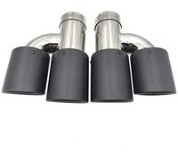 Tubo Escape Tubo Escape Coche 2pcs IZQUIERDO LA DERECHA HY STYLE FIBRA CARBONO TIPO ESPETARIO MATE COLOR ESCAPE ESPETAMIENTO PARA CUALQUIER COUS(63mm in 89mm Out)