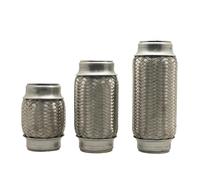 Tubo Escape Tubo Escape Universal Para Coche, Conexión Flexible Telescópica, Fuelle Trenzado, Conector Tubo Silenciador Acero Inoxidable Soldado(60MM-120MM)