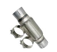 Tubo Escape Tubo Escape Universal Para Coche, Conexión Flexible Telescópica, Fuelle Trenzado, Conector Tubo Silenciador Acero Inoxidable Soldado Tubo Cola Coche(No slotting I.D76MM)