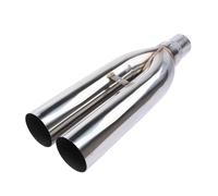 Tubo Escape Universal Doble Punta 19 Pulgadas Soldado Para Automóviles SUV Camionetas Y Furgonetas Silenciador Tubo Escape(63mm-76mm-483mm)