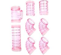 Tubo extensible de plástico para jaula de hámster y ratas, accesorio exterior para laberinto, juego para hámsters y animales pequeños, oso dorado DIY, juego exterior para baño, laberinto, túnel