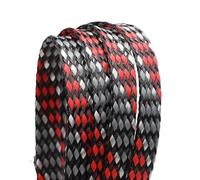 Tubo extensible del telar del alambre de la manga del cable trenzado del hilo del ANIMAL DOMÉSTICO mezclado del algodón de los PP de los 50M 4/8/12m m(Red White Grey,4mm)