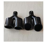 Tubo Extremo 1 Par Sistemas Escape Brillante Y Rizado Tipo Para Coche Puntas Silenciador Universales Tubo Doble Salida Tubo Escape Coche(ID 54MM-OD 101MM)