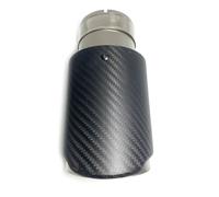 Tubo Extremo 1 Pieza De Fibra Carbono Mate + Dos Capas Acero Inoxidable, Punta Escape, Boquilla Para Tubo Tubo Escape Coche(73MM IN-89MM OUT)