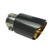 Tubo Extremo Automóvil Silenciador De Tubo De Escape Universal con Extremos Rectos De Acero Inoxidable Y Fibra De Carbono para Coche Boquilla Cola Escape