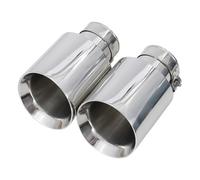 Tubo Extremo Escape 1 Tubo Escape Acero Inoxidable Modificado Coche Punta Silenciador Biselada Universal Y Brillante Para BMW Para Mazda Para VW Para Benz(54MM IN 101MM OUT)