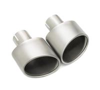 Tubo Extremo Escape 2 Tubos De Escape Universales De Acero Inoxidable 304 Para Coche, Salida 140 Mm Laminados Ovalados Inclinados Para Automóviles.(Matte)