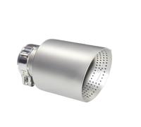 Tubo Extremo Escape Automóvil Boquilla De Escape Acero Inoxidable Mate Gran Diámetro 60 Mm 63 Abierta 101 Silenciador Decorativo Para Coche(ID63 OUT89 a)