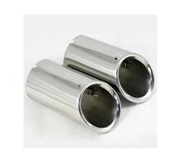 Tubo Extremo Escape Para VW Para CC Para Passat Para Tiguan Para Sagitar Para Polo Para Golf Tubo Escape Coche Punta 2 Unids/set Cubiertas Silenciador Acero Inoxidable(379-Silver)