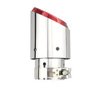 Tubo Extremo Punta De Escape Universal De Acero Inoxidable 304, Chapado En Plata Y Rojo, Boquilla Decorativa Modificada Para Coche Silenciador Coche(In63-out101mm)