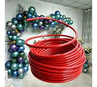 Tubo flexible alambre floral Arcos De Globos Tubos De Plástico De Aluminio, Oro Rojo Verde Púrpura Negro Azul Blanco Tubo Flexible Reutilizable Tallos De Flores(Red,Long 50m(164ft))