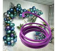 Tubo flexible alambre floral Arcos De Globos Tubos De Plástico De Aluminio, Oro Rojo Verde Púrpura Negro Azul Blanco Tubo Flexible Reutilizable Tallos De Flores(Purple,Long 20m(65.6ft))