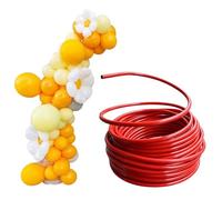 Tubo flexible alambre floral Vástago De Tubo Para Arcos De Globos, Flores Artificiales, Manualidades Y Accesorios De Cosplay, Tubo De Estilo De PVC Flexible(Red,Long 50m(164ft))