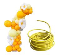 Tubo flexible alambre floral Vástago De Tubo Para Arcos De Globos, Flores Artificiales, Manualidades Y Accesorios De Cosplay, Tubo De Estilo De PVC Flexible(Yellow,Long 15m(49.2ft))