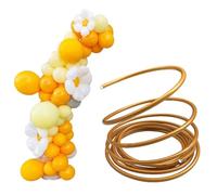Tubo flexible alambre floral Vástago De Tubo Para Arcos De Globos, Flores Artificiales, Manualidades Y Accesorios De Cosplay, Tubo De Estilo De PVC Flexible(Gold,Long 40m(131.2ft))