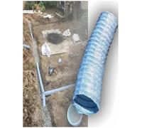 Tubo flexible con perforaciones de 1 a 20 metros, manguito de evacuación tipo francés, conducto de infiltración blando para la retención hídrica en vías públicas(200 mm,32.8ft/1000cm)