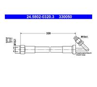 Tubo flexible de embrague ATE 24.5802-0320.3