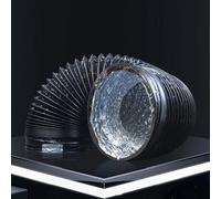 Tubo Flexible De Extractor De Aire Negro Ø15 20 30 40 50cm Manguera De Ventilación Aluminio PVC, Aislada Tubo Secadora Climatización Extractor(L 3m(10ft),D 45cm(17.5"))