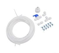 Tubo flexible de manguera de agua de 1/4 pulgadas con conector rápido para purificador de ósmosis inversa, filtro de jardín, material seguro de polietileno, rollo de 10 m (10 m de altura)