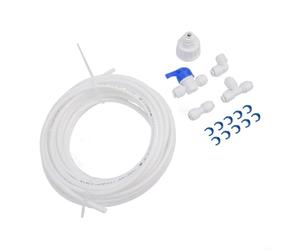 Tubo flexible de manguera de agua de 1/4 pulgadas con conector rápido para purificador de ósmosis inversa, filtro de jardín, material seguro de polietileno, rollo de 10 m (10 m de altura)