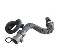 Tubo flexible gris del drenaje del fregadero de la cocina con el tubo del desbordamiento para la asamblea plástica anti plástica de la manguera de la fontanería del solo tanque