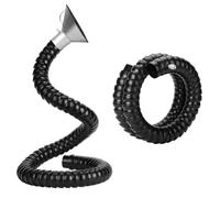Tubo flexible Manguera Extractora De Humos Flexible Articulada Con Campana, Manguera De Recolección Shop Vac Para Aire/ Humo/ Polvo, Brazo Ajustable De 360° Y Negro(L 1m/3.3 ft,Id 100MM/3 8/9 in)