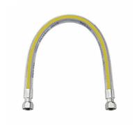 Tubo flexible para gas de acero inoxidable revestido con corrugado amarilla 1/2 'x 1 mt