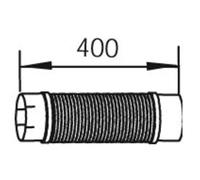Tubo flexible, sistema de escape DINEX 48259